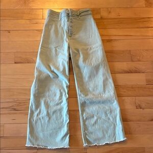 Zara Light green marine high waisted pant